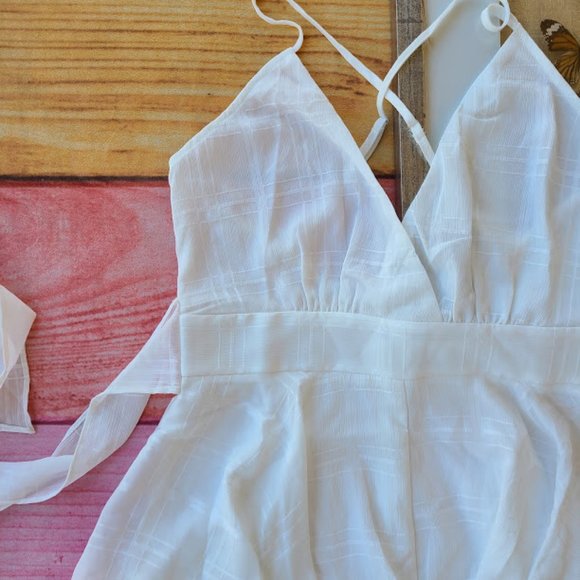 Princess Polly White Theodora Ruffle Playsuit 8 - Picture 9 of 12